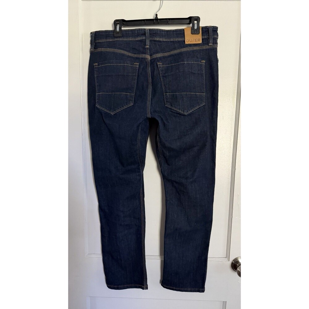 DU/ER DUER L2X Performance Denim Relaxed Taper Jeans Men's 36x30 Dark Wash